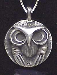 Pewter Owl Pendant, #1PT, $26.50