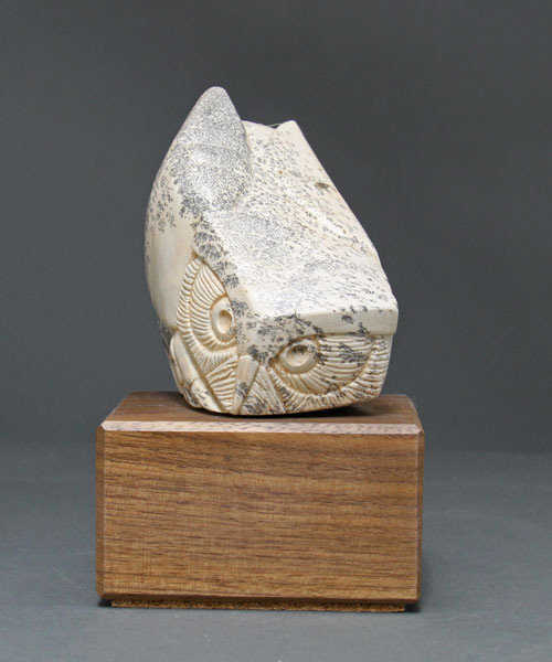 A larger photo of Soapstone Owl #18F by Clarence P. Cameron of Madison Wisconsin