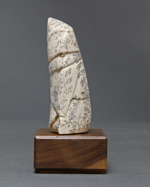 A side view photo of dendritic Soapstone Owl #16