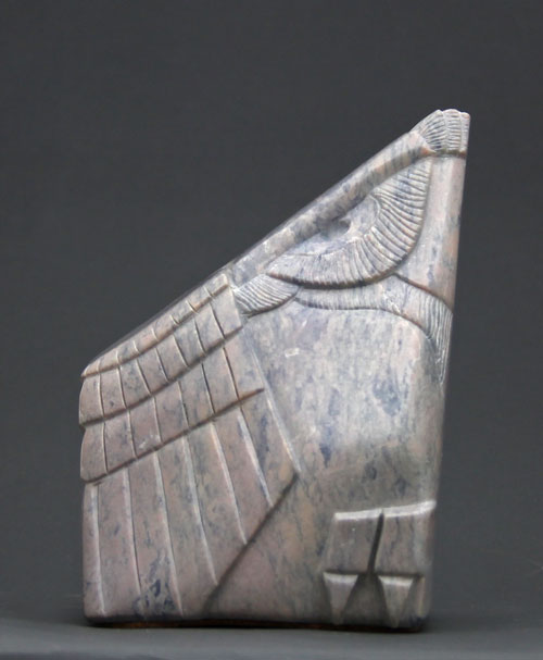 A larger photo of another view of Soapstone Owl #14