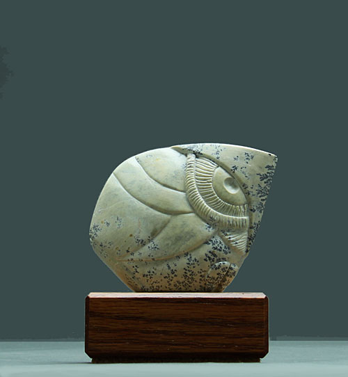 A larger photo of tiny, little Soapstone Owl 19F