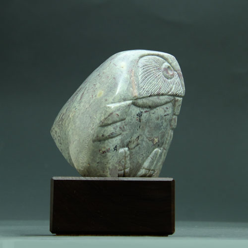 Another side view of Soapstone Owl #5F