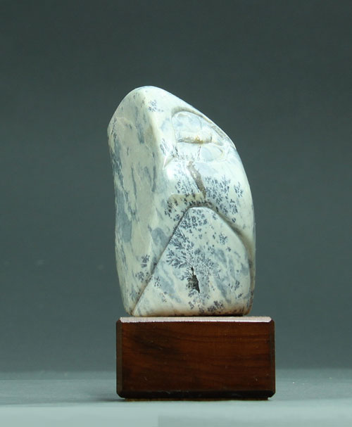 The other side of Soapstone Owl #15 by Clarence P. Cameron of Madison, Wisconsin