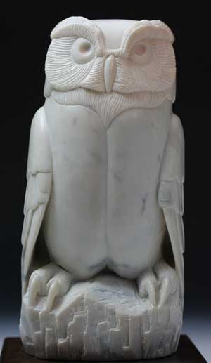 A larger photo of Soapstone Owl #1C