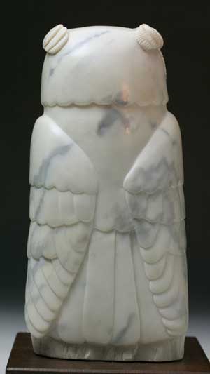 Rearview of Soapstone Owl #1C