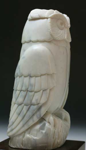 Sideview of Soapstone Owl #1C