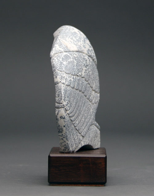 Another view of Soapstone Owl #10C by Clarence P. Cameron of Madison, Wisconsin