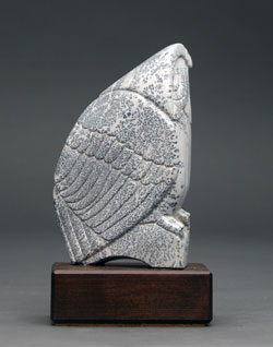 Soapstone Owl #10C by Clarence P. Cameron of Madison, Wisconsin