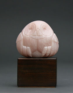 A photo of Soapstone Owl #6C - A carving in East Indian soapstone by Clarence P. Cameron of Madison, Wisconsin