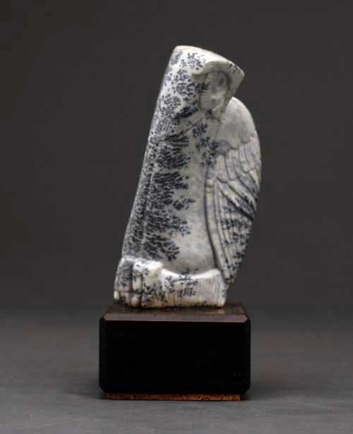 The other side of Soapstone Owl #3C by Clarence P. Cameron, Madison, Wisconsin