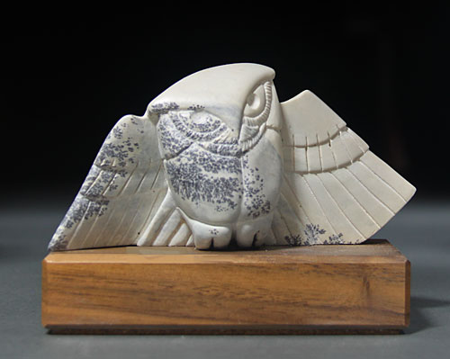 A photo of Soapstone Owl #12F by Clarence P. Cameron of Madison, Wisconsin