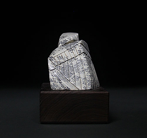 Another side view of Soapstone Owl #3 by Clarence P. Cameron of Madison, WI