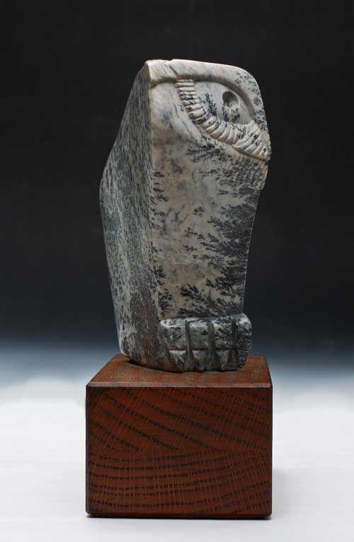 A view of the other side of Soapstone Owl #5C