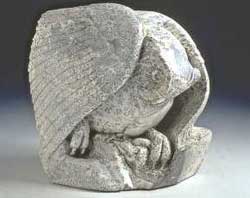 A photo of the soapstone sculpture, Capture, by Clarence P. Cameron of Madison, Wisconsin