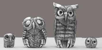 Pewter Owls, #43 through $46