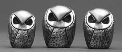 Pewter Owls #54, #55, and #56