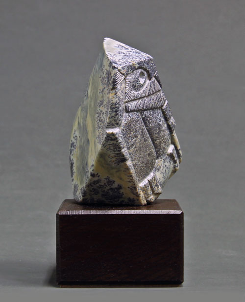 A view of the other side of Soapstone Owl #7F